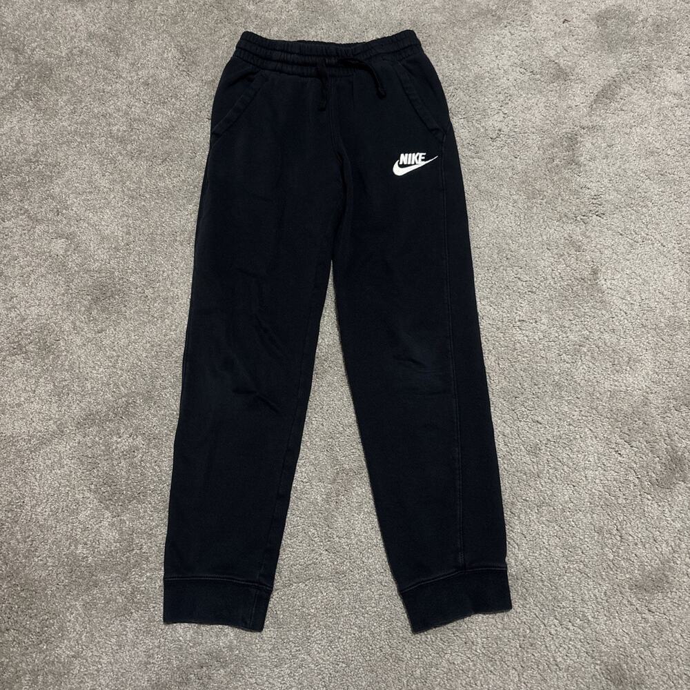 Nike Boy Black Sweatpants Nike Swoosh Casual Size Large